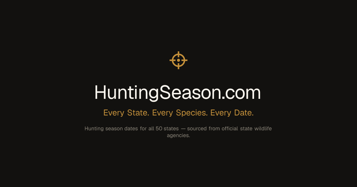Hunting Season Dates by State