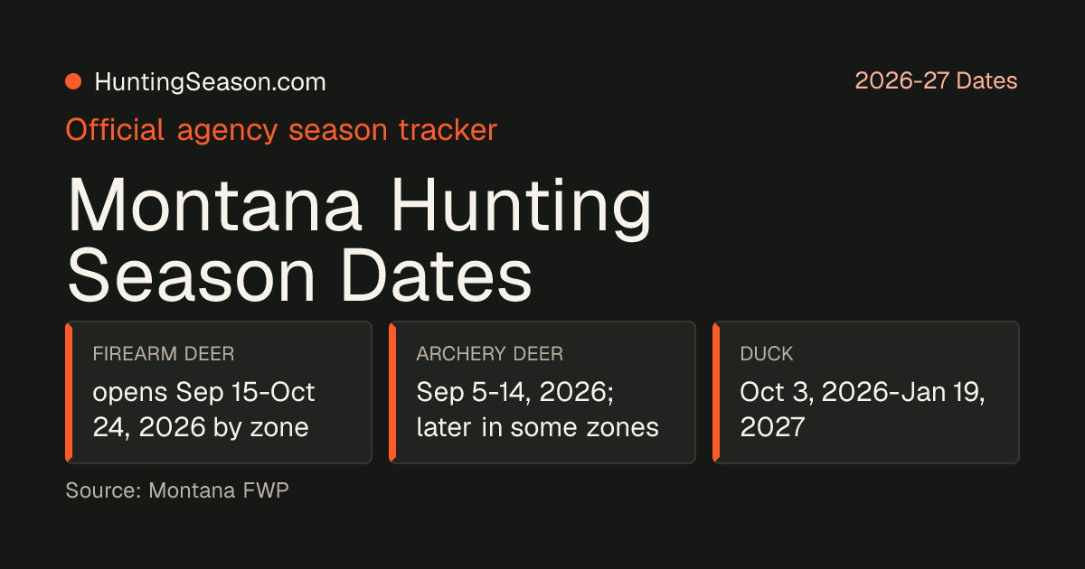 Montana 2026-27 Hunting Season Dates — HuntingSeason.com