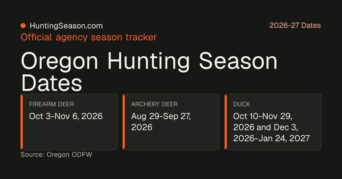 Oregon Elk Season 2026-27 — HuntingSeason.com